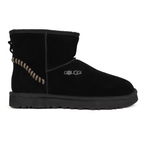 Men`s Ugg Classic Mini Deco Suede Boots Black Dressinn