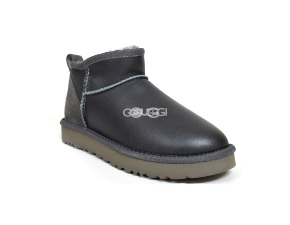 Женские ультра мини угги UGG Classic Ultra Mini Metallic Grey