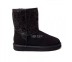Женские короткие угги Classic Short Sparkle Graffiti Black