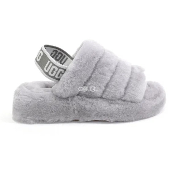 Женские сандалии Ugg Fluff Yeah Slide Light Grey