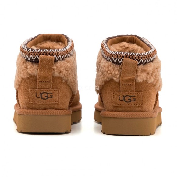 Женские ультра мини угги Ultra Mini Maxi Curly Boot - Chestnut