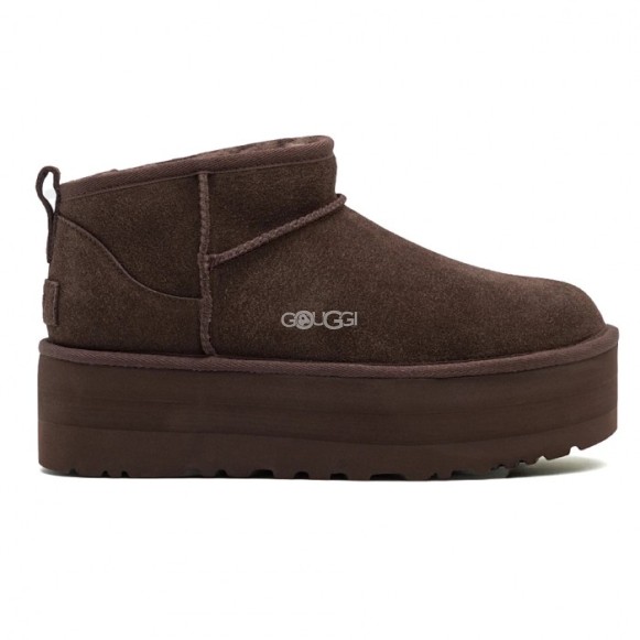 Женские ультра мини угги на платформе UGG Classic Ultra Mini Platform Burnt Cedar