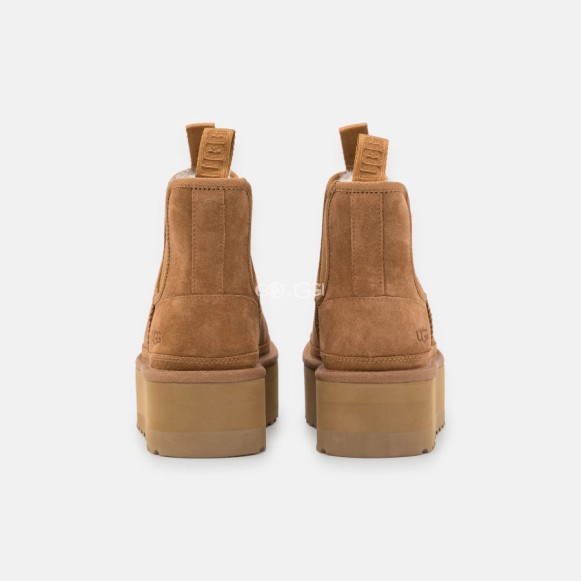 Женские ботинки на платформе UGG Neumel Platform Chelsea Chestnut