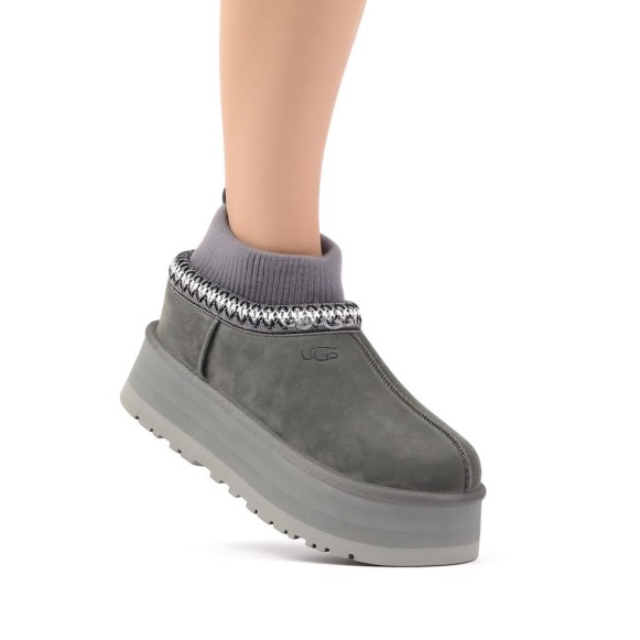 Женские угги на платформе Ugg Tazz Knit Grey