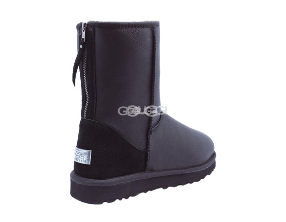 Мужские короткие угги на молнии Classic Short ZIP Metallic Black