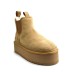 Женские короткие угги на платформе Ugg Chelsea Platform Beige