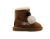 Детские угги с помпонами Kids Gita Chestnut