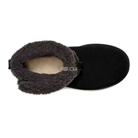 Женские ультра мини угги на платформе Ultra Mini Belted Roller - Black