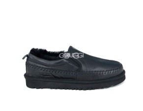 Mens Stitch Leather Black