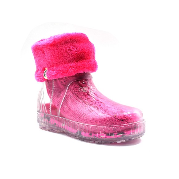 Женские прозрачные короткие угги Ugg Drizlita Clear Boot Pink