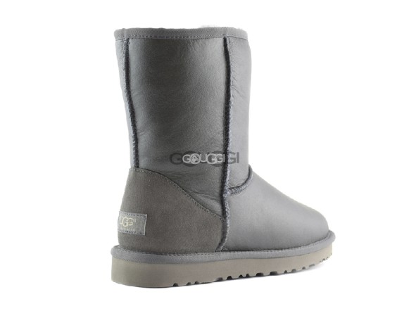 Женские короткие угги Classic Short Metallic Grey 2