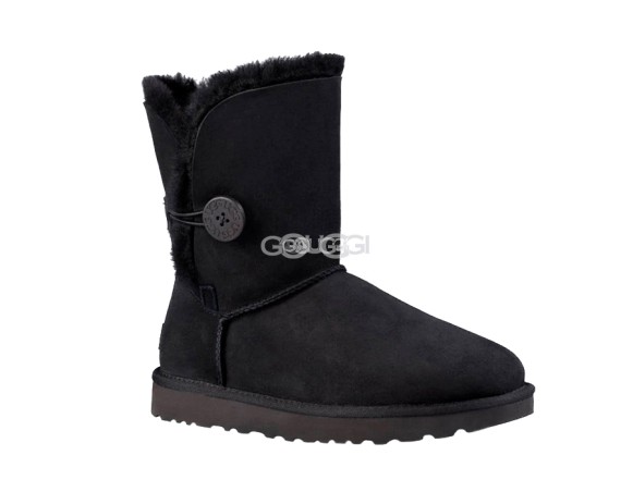 Женские угги с пуговицей Bailey Button Black II