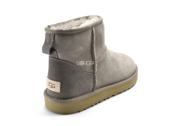 Женские мини угги с водоотталкивающей пропиткой Classic Mini Light Grey II