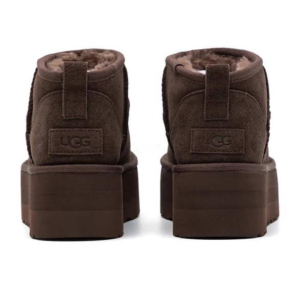 Женские ультра мини угги на платформе UGG Ultra Mini Platform New Chocolate