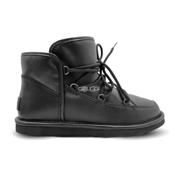 Женские кожаные ботинки Ugg Woman Black Leather