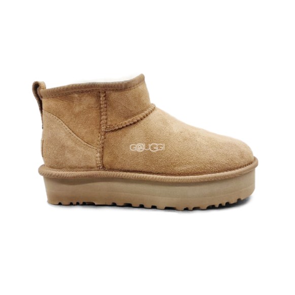 Женские ультра мини угги на платформе UGG Classic Ultra Mini Platform Chestnut